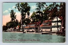 Lake Side MI-Michigan, Where Summer Breezes Blow, Antique, Vintage Postcard picture