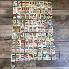 1910-11 FLAGS OF ALL NATIONS T59 LOT OF 91 ANTIQUE TRADING CARDS picture