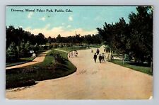 Pueblo CO-Colorado, Driveway, Mineral Palace Park, Vintage Souvenir Postcard picture