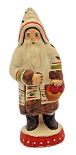 Vaillancourt Miniature Father Christmas with Apples Signed Chalkware Figurine picture