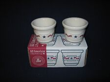 TWO {2} LONGABERGER ALL AMERICAN VOTIVE CUPS WITH BOX {NICE} picture