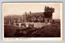 Fort Ticonderoga NY-New York, Place D'Armes, Canons, Vintage Postcard picture