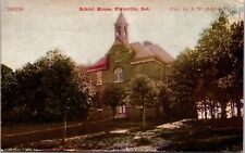 1909 Antique Postcard School House Plainville Indiana Steele Daviess picture