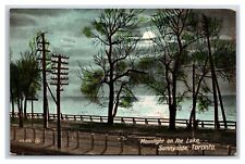 Moonlight on the Lake Sunnyside Toronto Ontario Canada  DB Postcard T6 picture