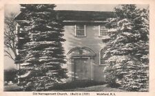 Postcard RI Wickford Rhode Island Old Narragansett Church 1933 Vintage PC e9679 picture