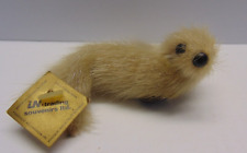 Vintage Canadian Souvenir Real Fur Stuffed Miniature Seal Pup With Tag picture