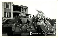 RPPC Carnival de la Concordia Panama parade float fish ~ real photo postcard picture