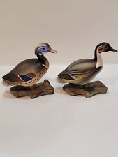 Lot of 2 Vintage ENESCO Porcelain Wood & Pintail Duck Figurines E2001 READ picture