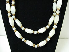 VTG long JADE necklace HAND BRAIDED 52