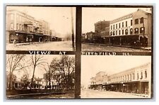 RPPC Pike County , Pittsfield, Illinois ~ Main St. , dirt roads, downtown views picture