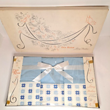 Dan River Luxury Muslins Double Bed Sheet Set Blue Celestial Made in USA Vtg NOS picture