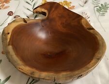 Mid Century Modern Arturo Solano Wood Bowl 12” Hand Carved Smooth Live Edge picture