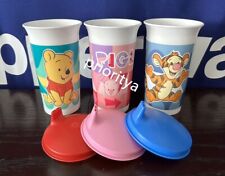 Tupperware Disney Winnie The Pooh Bell Tumbler 10oz w/ Sipper Seal Set of 3 New picture