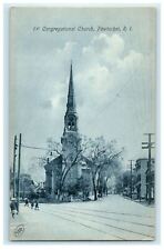 1905 Congregation Church, Pawtucket Rhode Island, RI Antique Postcard picture