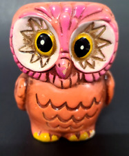 Vintage Mid Century Mod 1970s Boho Owl Candle Holder Ceramic Paper Mache Japan? picture