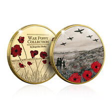 For The Few War Poppy Gold Plated Commemorative Coin picture