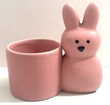 Peeps Pink Ceramic 4.75” Votive Candle Holder Easter Decor picture