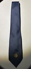 Kiwanis International Men’s Navy Blue Tie, 54” L, Gold Color Emblem, Collectible picture