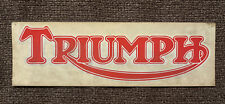Vintage Original Triumph Motorcycle Red Sticker Decal - Ed Labelle picture
