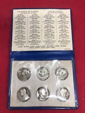 6 Medals in Folder Popes of 20th Century Paul VI Papal Coat of Arms Reverse picture