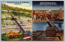 Monogahela Incline Mount Washington Pittsburgh Pennsylvania Business Postcard picture