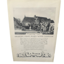 Vintage 1927 LaSalle Sharing First Place With Cadillac Ad Advertisment picture