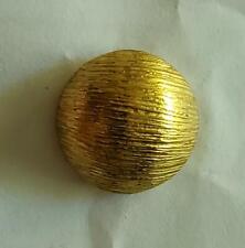 12 Round Gold Color Metal Etched Dome Shank Back Button 30L - 3/4