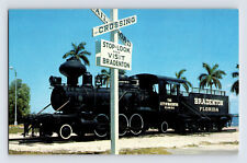 Postcard Florida Bradenton FL Railroad Train Steam Engine 1970s Unposted Chrome  picture