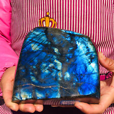 1890g Natural Dazzling Labradorite Quartz Crystal Rough Polished Specimen KH564 picture