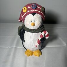 Vintage Carlton Card Christmas Peguin Candle Holder 8” picture