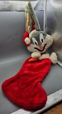 Warner Bros Bugs Bunny Plush Christmas Stocking Looney Tunes 1990 Vtg picture