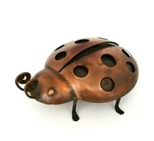 VTG Ladybug Lady Beetle Mix Metal Coppe Insect Sculpture Bug Garden Art India 8
