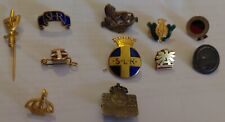 8 Vintage Badges from Sweden-1 is from Austria-1 Italian-1 is Denmark Badge picture