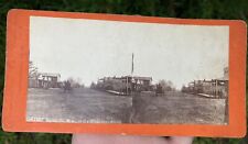 Antique GREENVILLE, MISS ON THE  MISSISSIPPI RIVER street stereo card *Saloon* picture