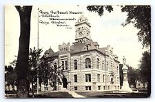 Postcard Clay County Court House & Soldiers Monument Clay Center Kansas picture