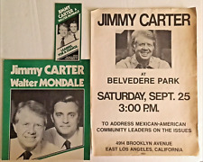 Vintage 1976 President Jimmy Carter Walter Mondale Campaign Posters & Brochure picture