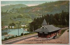 Central Vermont Railroad Depot Sharon VT Postcard picture