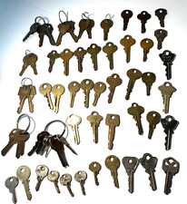 Mixed Lot of over 60 vintage metal keys 1.5 lbs (from an old High School) picture