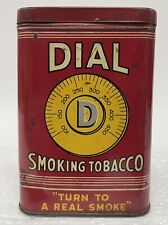 Vintage Dial Smoking Tobacco Vertical Tin Turns to a Real Smoke picture