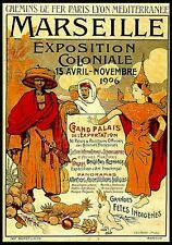 MAGNET Travel Poster Photo Magnet Colonial Exposition in Marseille 1906 picture