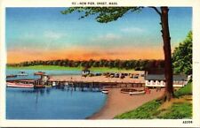 New Pier Onset Mass Massachusetts Ma Linen Vintage New Bedford News Postcard picture