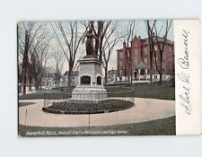 Postcard Hannah Duston Monument & High School Haverhill Massachusetts USA picture