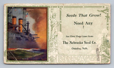 Nebraska Seed Company Advertising Ink Blotter Ship Statue Of Liberty picture