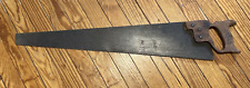 VINTAGE HAND SAW WOOD HANDLE WARRANTED SUPERIOR HANDLE MARK picture