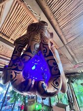 NEW Maori Tattoo Octopus Lamp W/ Blue Fish Float Blue LED Tiki bar Smokin Tikis picture