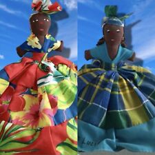 VTG Caribbean Reversible Topsy Turvy Doll St Lucia St. Lucia Vividly Color Dress picture