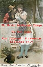 Native Ethnic Culture Costume, Switzerland, Swiss Couple Flirting by Wall picture