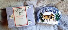 Beautiful Hand Painted Holly Mountian Lodge Christmas Napkin Holder picture