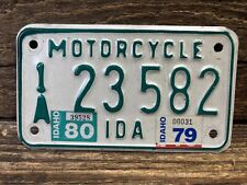 1979 - 1980 Idaho MOTORCYCLE License Plate - 23582 - 1A Ada County picture