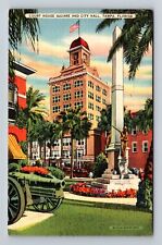 Tampa FL-Florida, Court House Square, City Hall, Antique Vintage Postcard picture